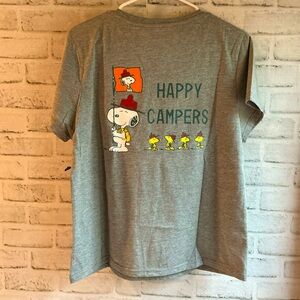 Peanuts Women’s XL Snoopy Happy Camper Tee